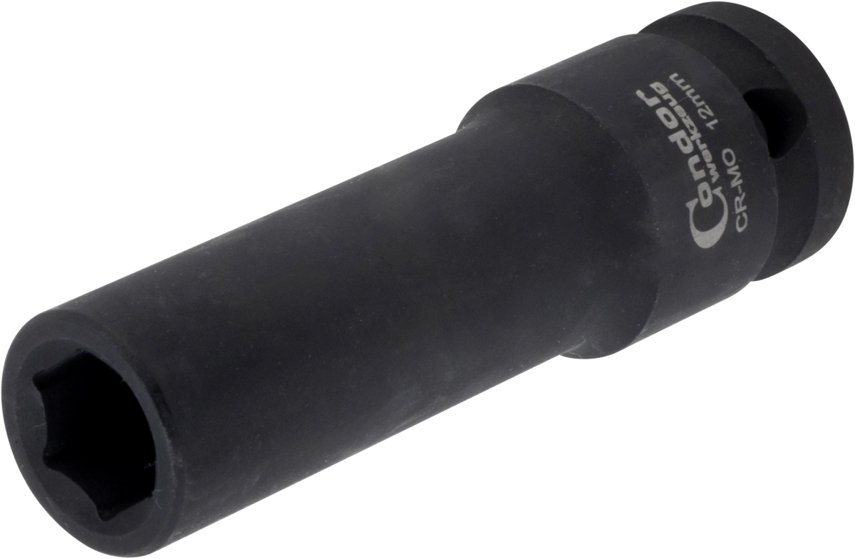 Kraft-Stecknuss, 1/2", 6-kant 12 mm, tief