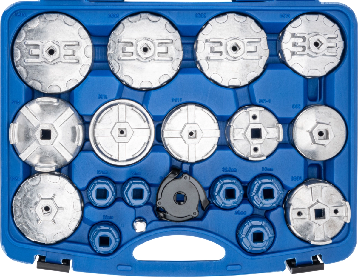 Ölfilterkappen-Satz, 19-tlg., Aluminium