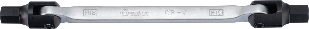 Doppel-Gelenkschlüssel, Innensechskant 18x19 mm