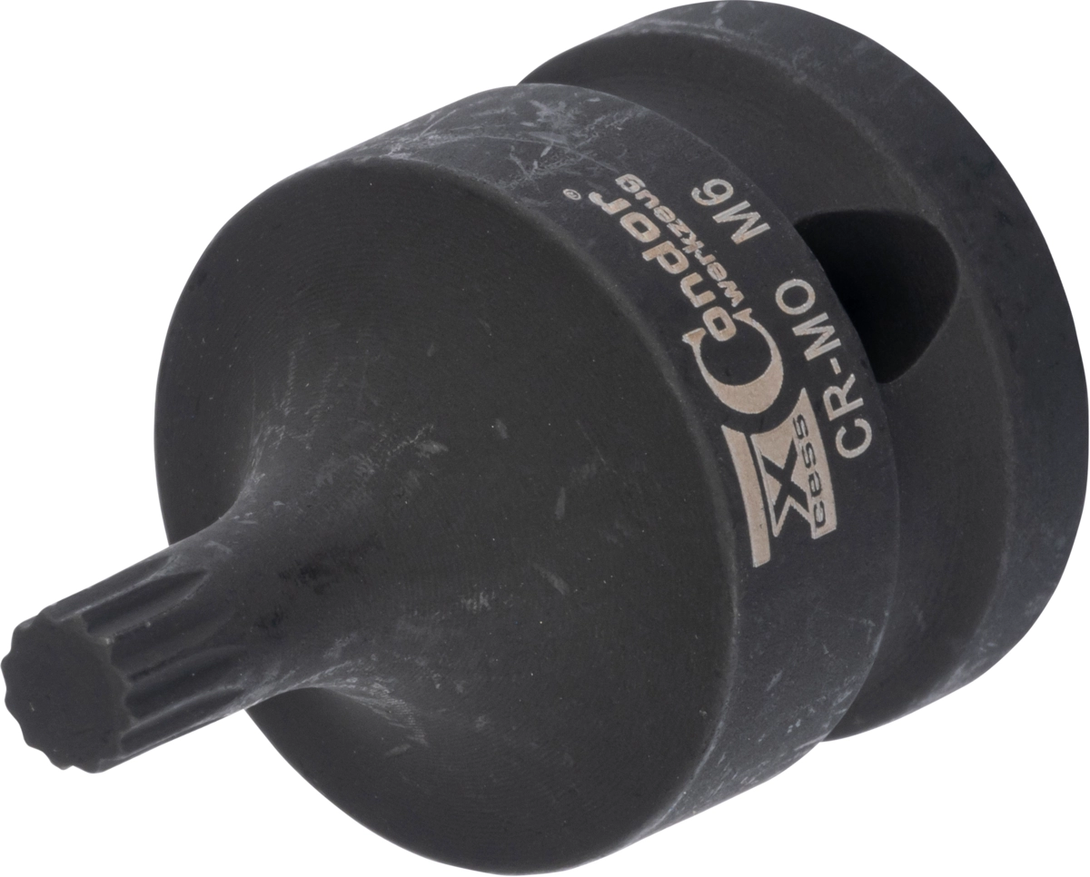 Kraft-Bit-Stecknuss, 1/2", Vielzahn M6x40 mm