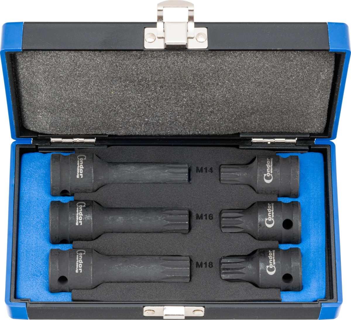 Kraftsteckschlüssel-Einsätze, 6-tlg., 1/2", CrMo, Vielzahn M14-18
