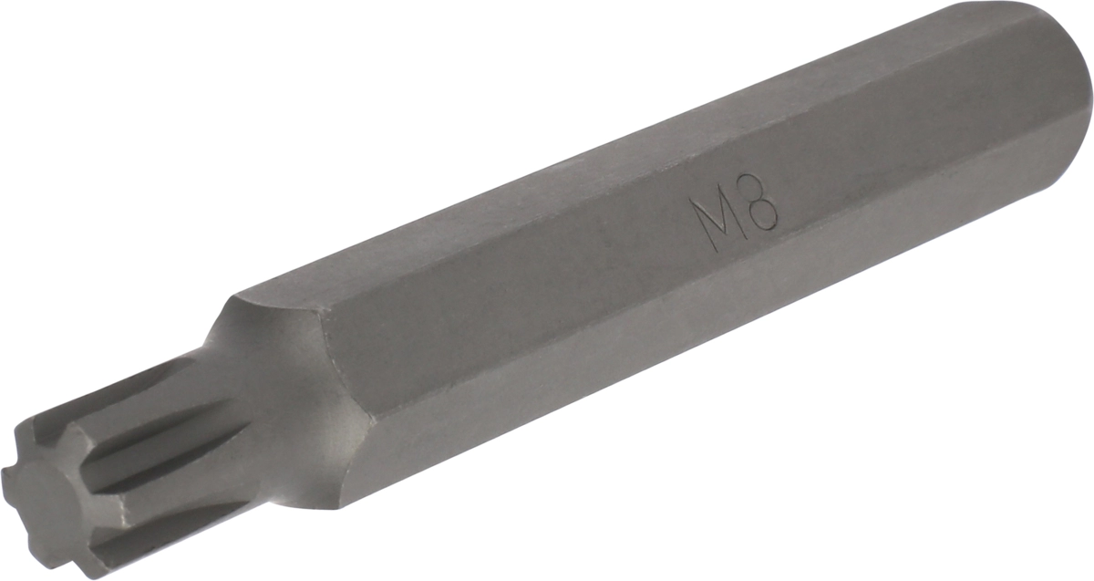 Bit, 10 mm 6-kant, Keilnut M8x75 mm