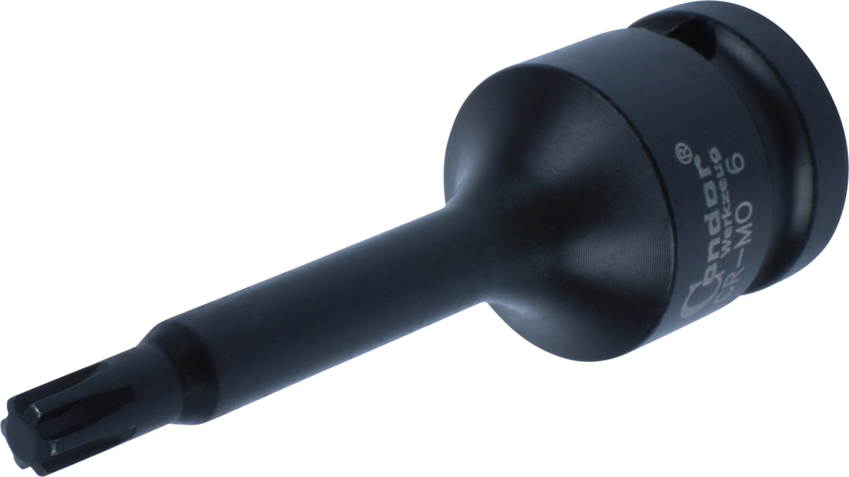 Kraft-Bit-Stecknuss, 1/2", Keilnut M6x78 mm