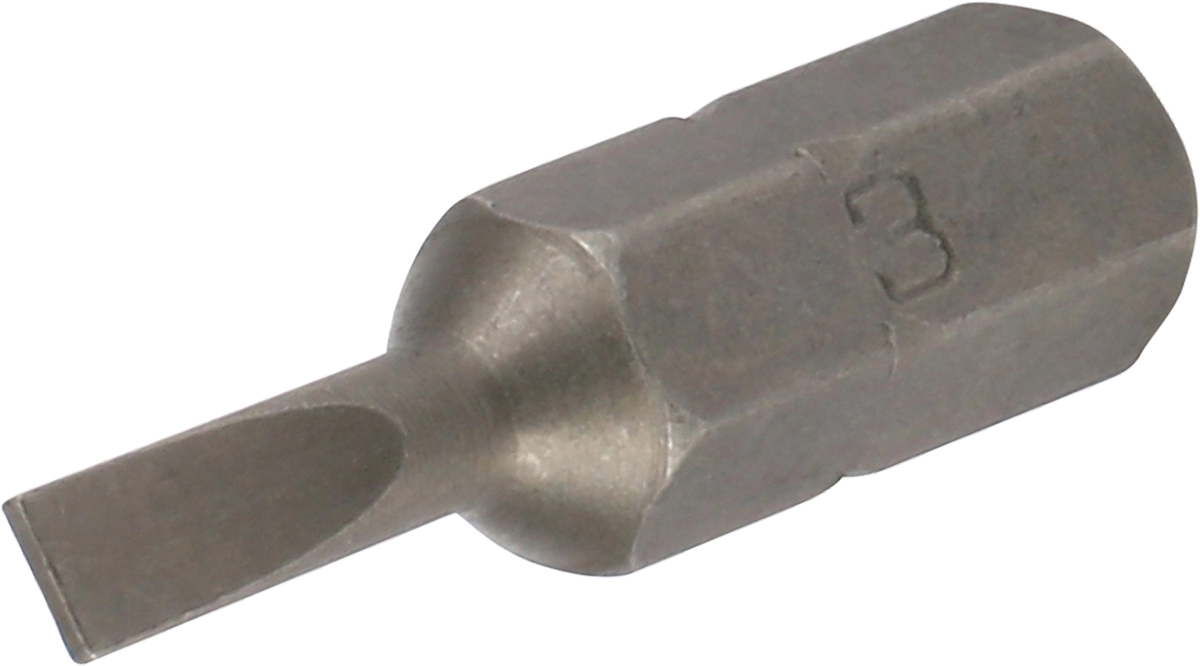 Bit, 1/4" 6-kant, Schlitz 3x25 mm