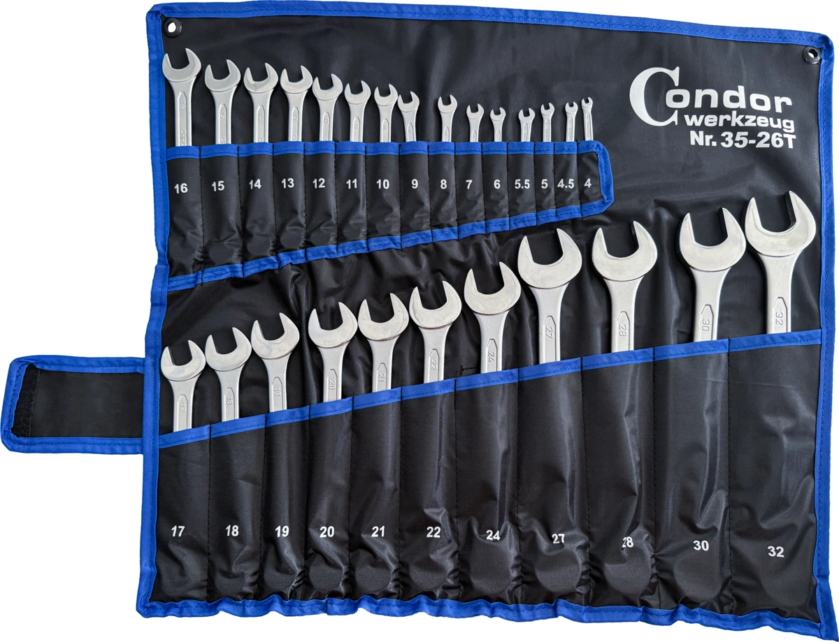 Gabel-Ringschlüssel-Satz, 26-tlg., 4-32 mm