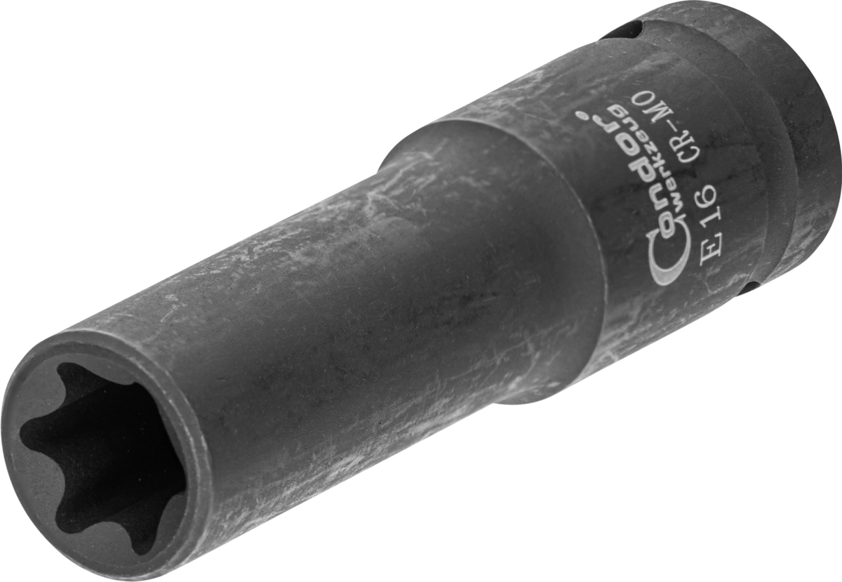 Kraft-Stecknuss, 1/2", E-Profil E16, tief