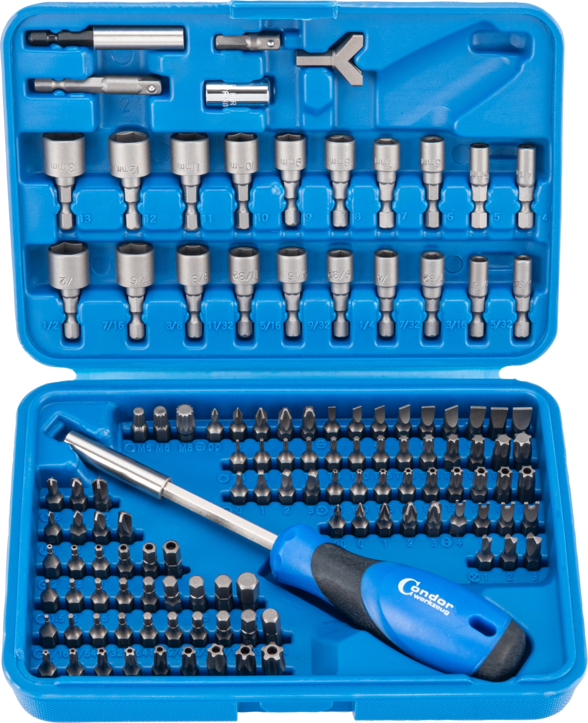 Kraftgriff-Schraubendreher-Satz, 122-tlg., 1/4", 25 mm