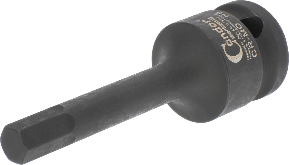 Kraft-Bit-Stecknuss, 1/2", Innensechskant 8x78 mm