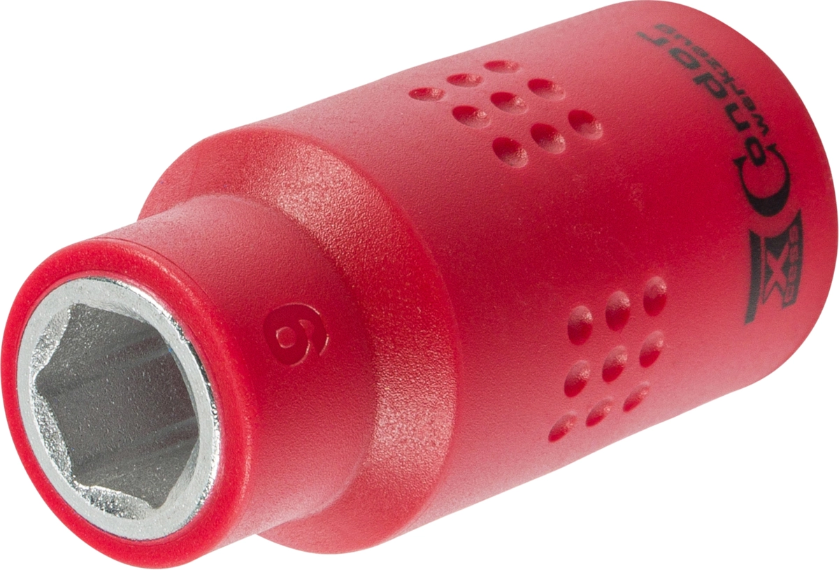 Stecknuss, VDE, 3/8", 6-kant 9 mm