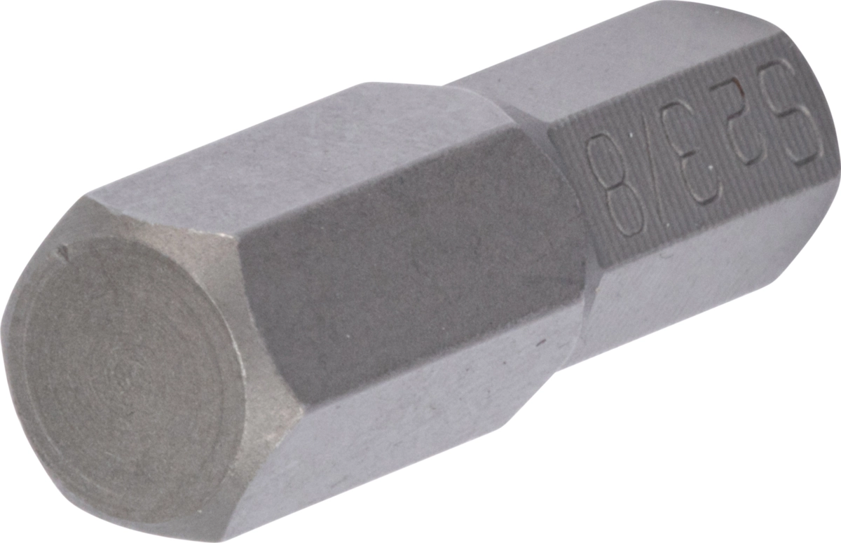 Bit, 8 mm 6-kant, Innensechskant zöllig 3/8"x30 mm