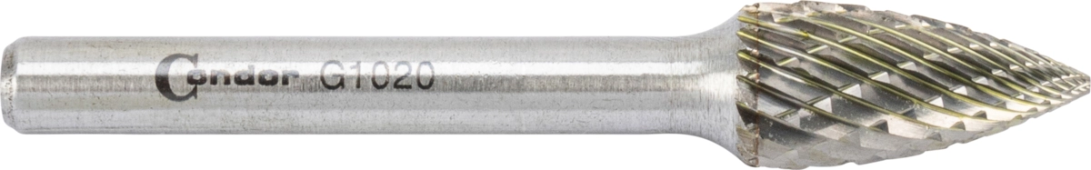 HM-Frässtift, Spitzbogen (G), kreuzverzahnt, ø 10 mm
