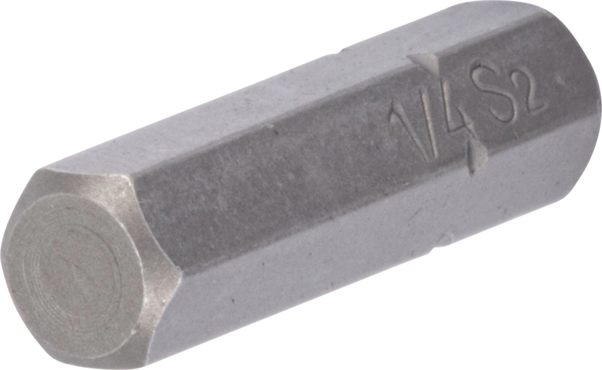 Bit, 1/4" 6-kant, Innensechskant zöllig 1/4"x25 mm