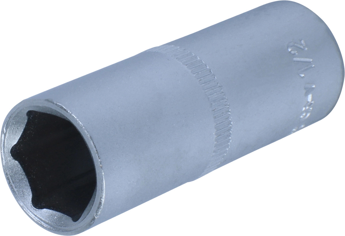 Stecknuss, 1/4", 6-kant zöllig 1/2", tief