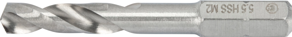 Spiralbohrer-Bit, 1/4" 6-kant, HSS-G M2, ø 5.5