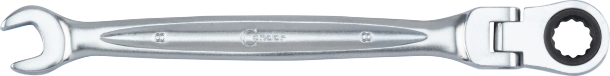 Ratschen-Ring / Gabelschlüssel, xcess performance, mit Gelenk, 8 mm