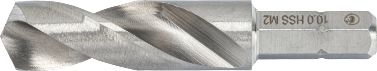 Spiralbohrer-Bit, 1/4" 6-kant, HSS-G M2, ø 10.0