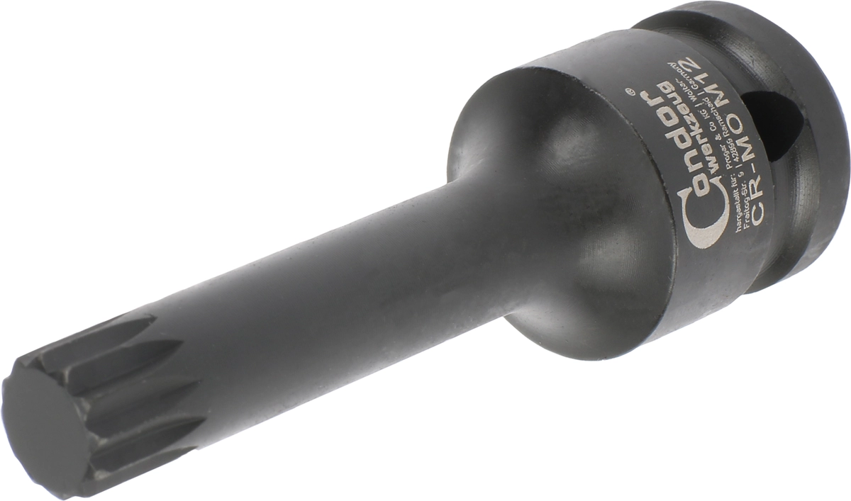 Kraftsteckschlüssel, 1/2", Vielzahn M12x78 mm