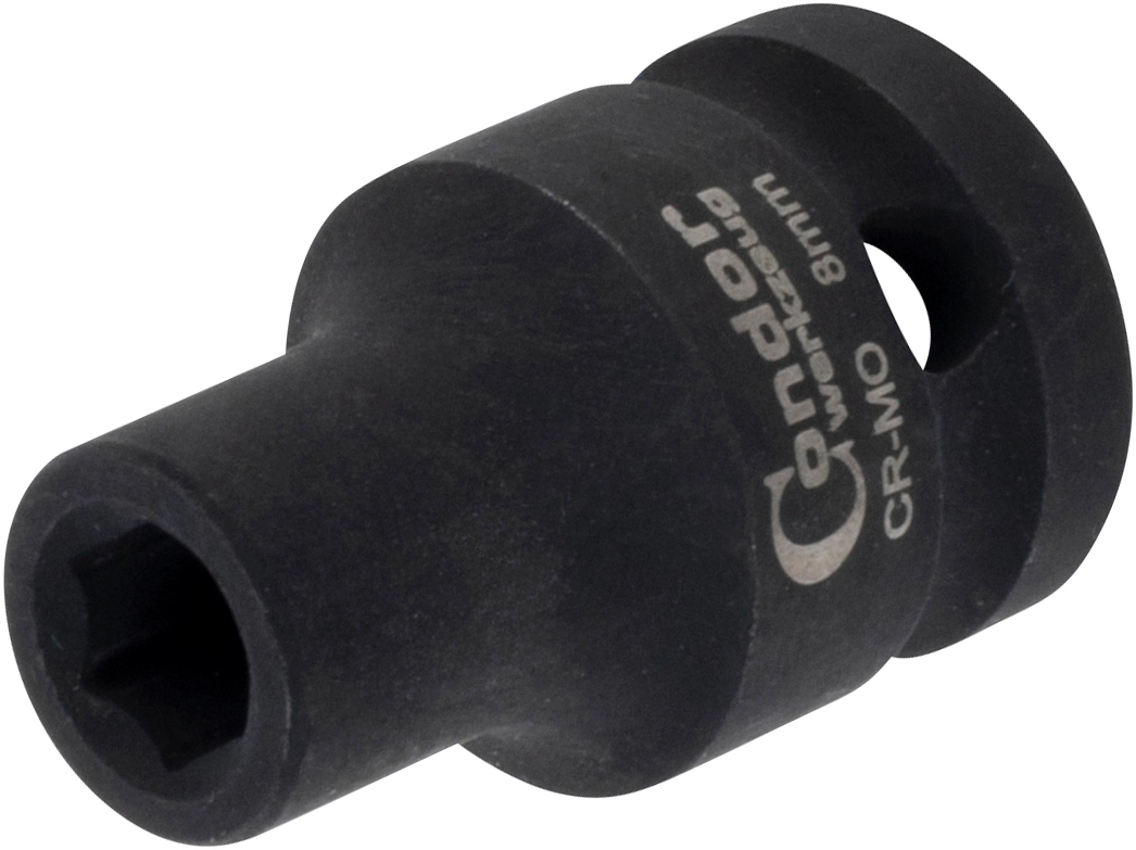 Kraft-Stecknuss, 1/2", 6-kant 8 mm