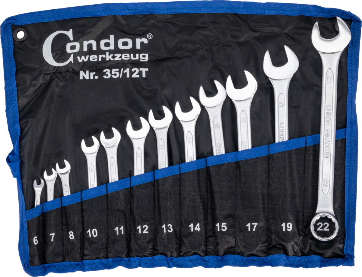 Gabel-Ringschlüssel-Satz, 12-tlg., 6-22 mm
