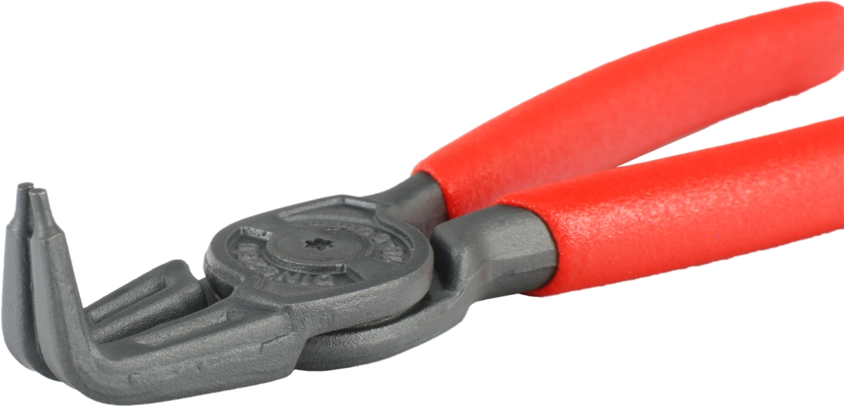 Sprengringzange, gebogen, Innensicherungen, 175 mm lang