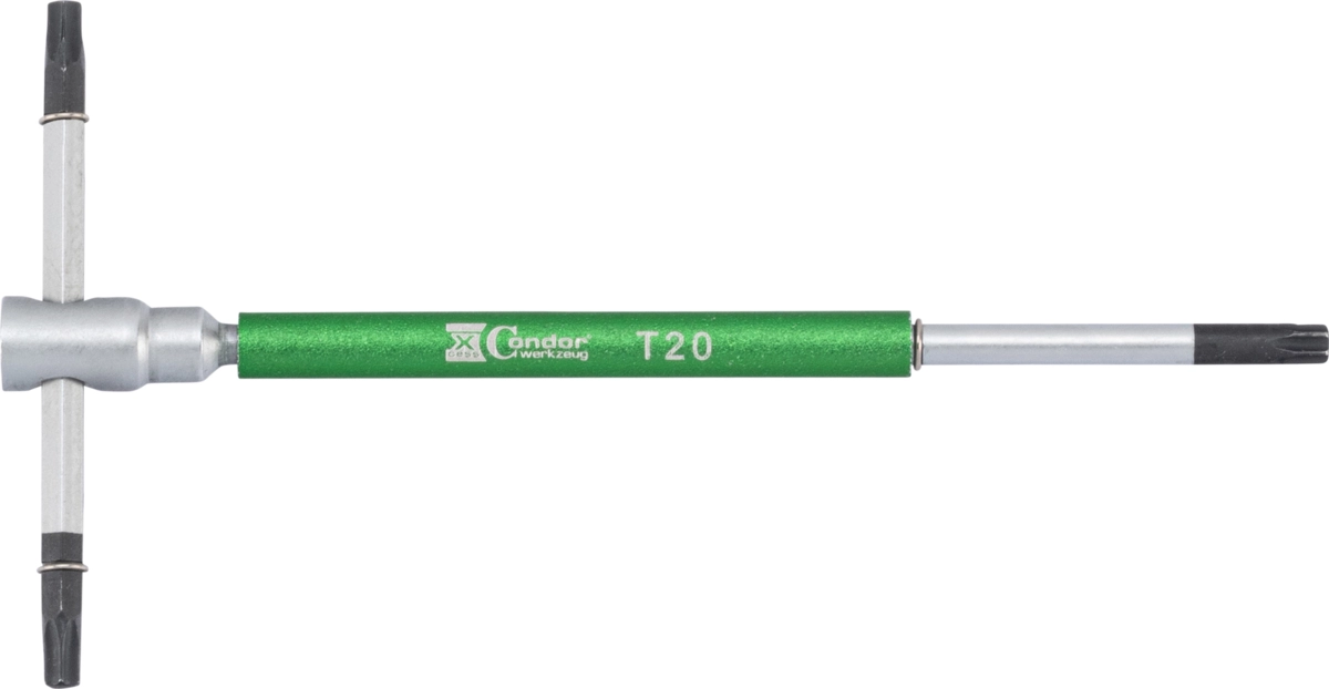 3-Wege T-Griff Schraubendreher, 125x65 mm, T-Profil T20
