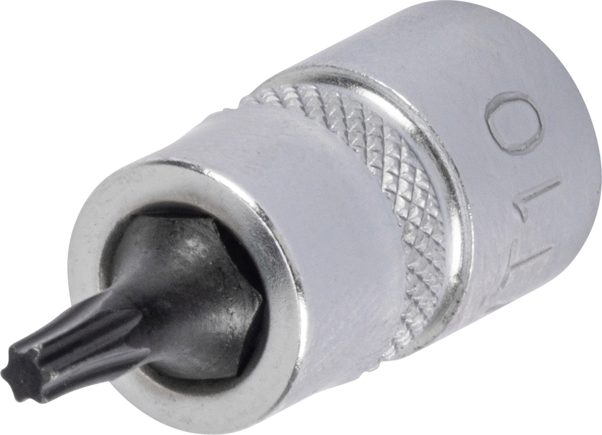 Bit-Stecknuss, 1/4", extra kurz, T-Profil T10x28 mm