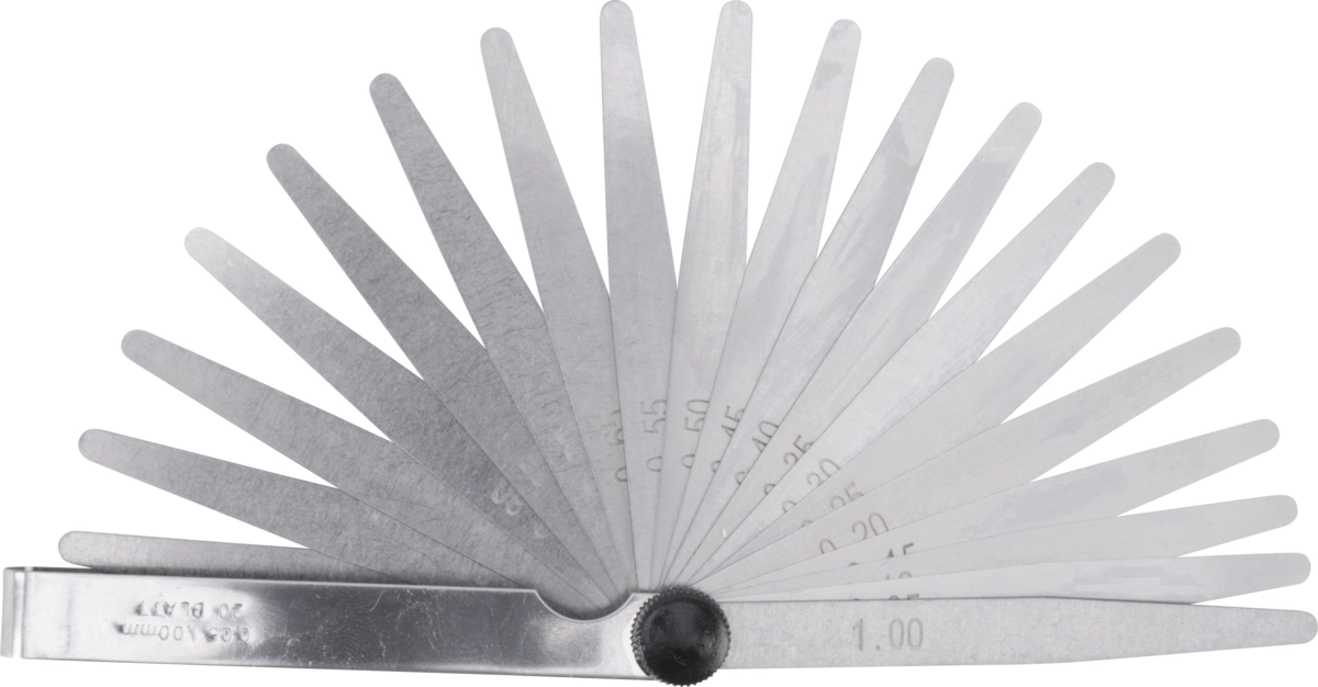 Präzisions-Fühlerlehre, 20 Blatt, 100 mm, 0.05-1.00 mm