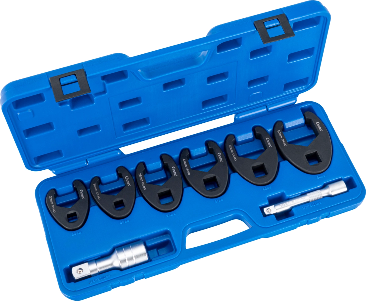 Hahnenfuss-Schlüssel-Satz, 8-tlg., 1/2"+3/4", 33-50 mm