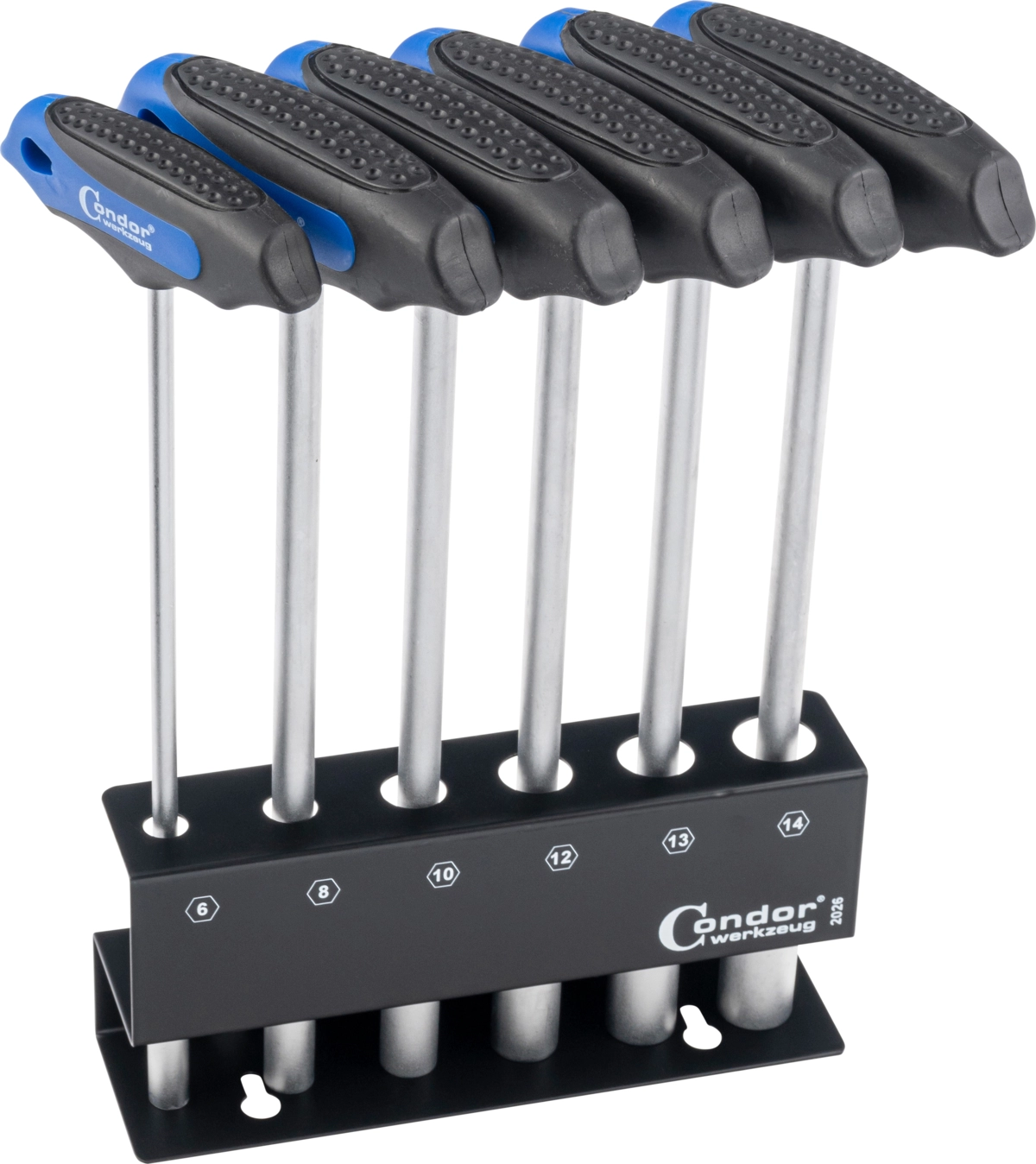 T-Griff-Steckschlüssel-Satz, 6-tlg., 230 mm, 6-kant 6-14 mm