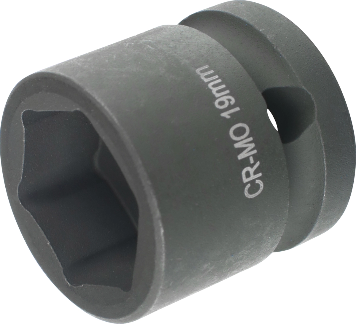 Kraft-Stecknuss, 1/2", extra kurz, 6-kant 19 mm