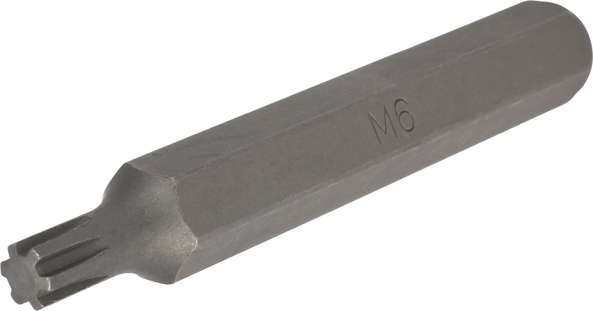 Bit, 10 mm 6-kant, Keilnut M6x75 mm