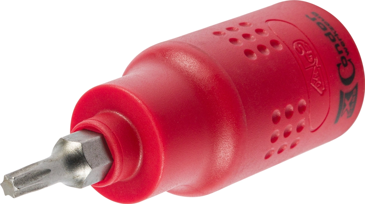Bit-Stecknuss, VDE, 3/8", T-Profil T15