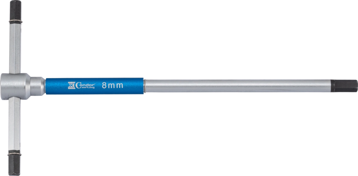 3-Wege T-Griff Schraubendreher, 250x125 mm, Innensechskant 8 mm
