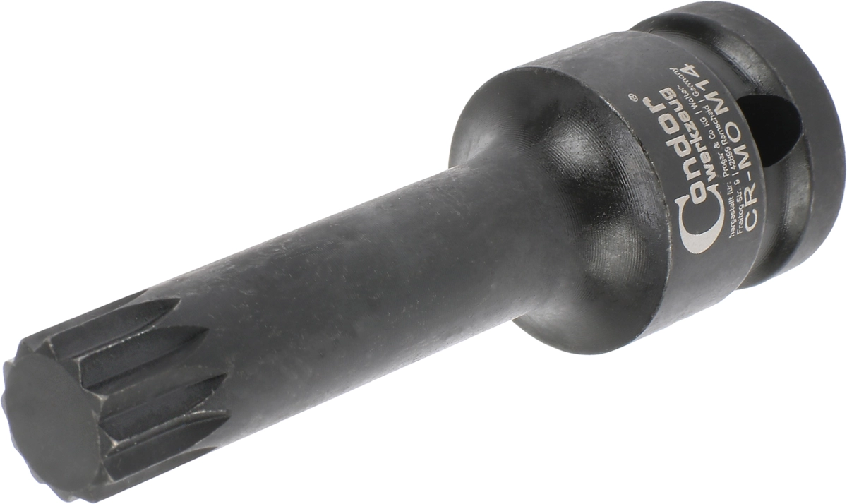 Kraftsteckschlüssel, 1/2", Vielzahn M14x78 mm