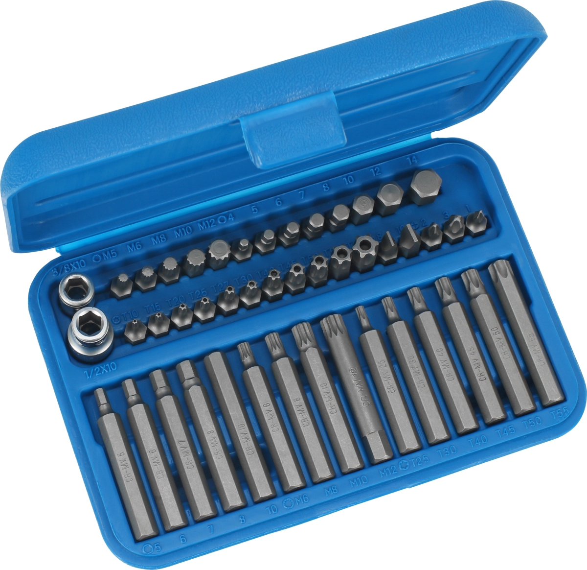 Bit-Sortiment, 46-tlg., 3/8+1/2"