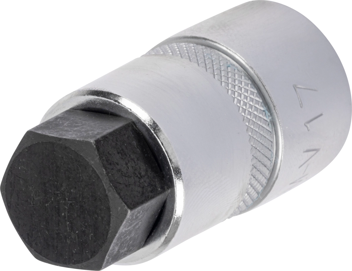 Bit-Stecknuss, 1/2", extra kurz, Innensechskant 17x45 mm
