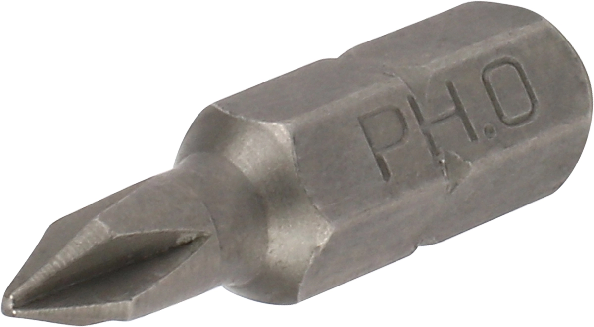 Bit, 1/4" 6-kant, Kreuz PH0x25 mm