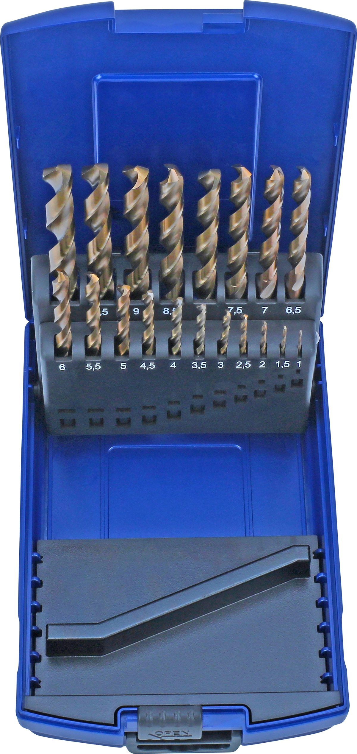 Spiralbohrer-Satz, HSS-E Cobalt 5%, 19-tlg., 1-10 mm