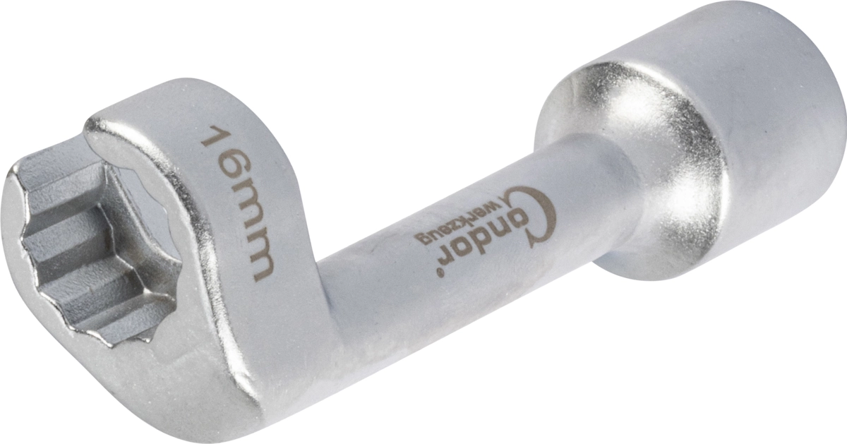 Leitungsschlüssel, 1/2", 12-kant offen 16 mm