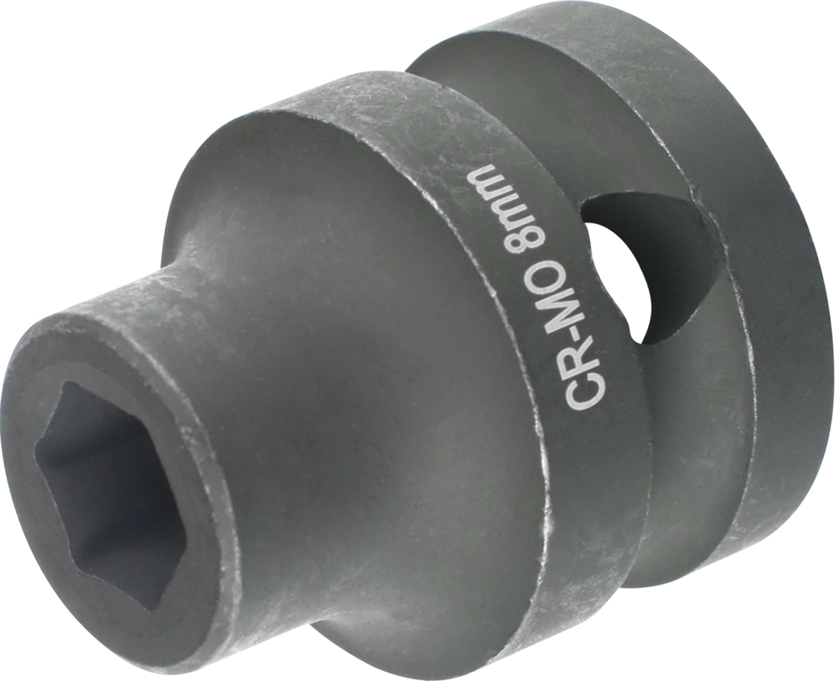 Kraft-Stecknuss, 1/2", extra kurz, 6-kant 8 mm
