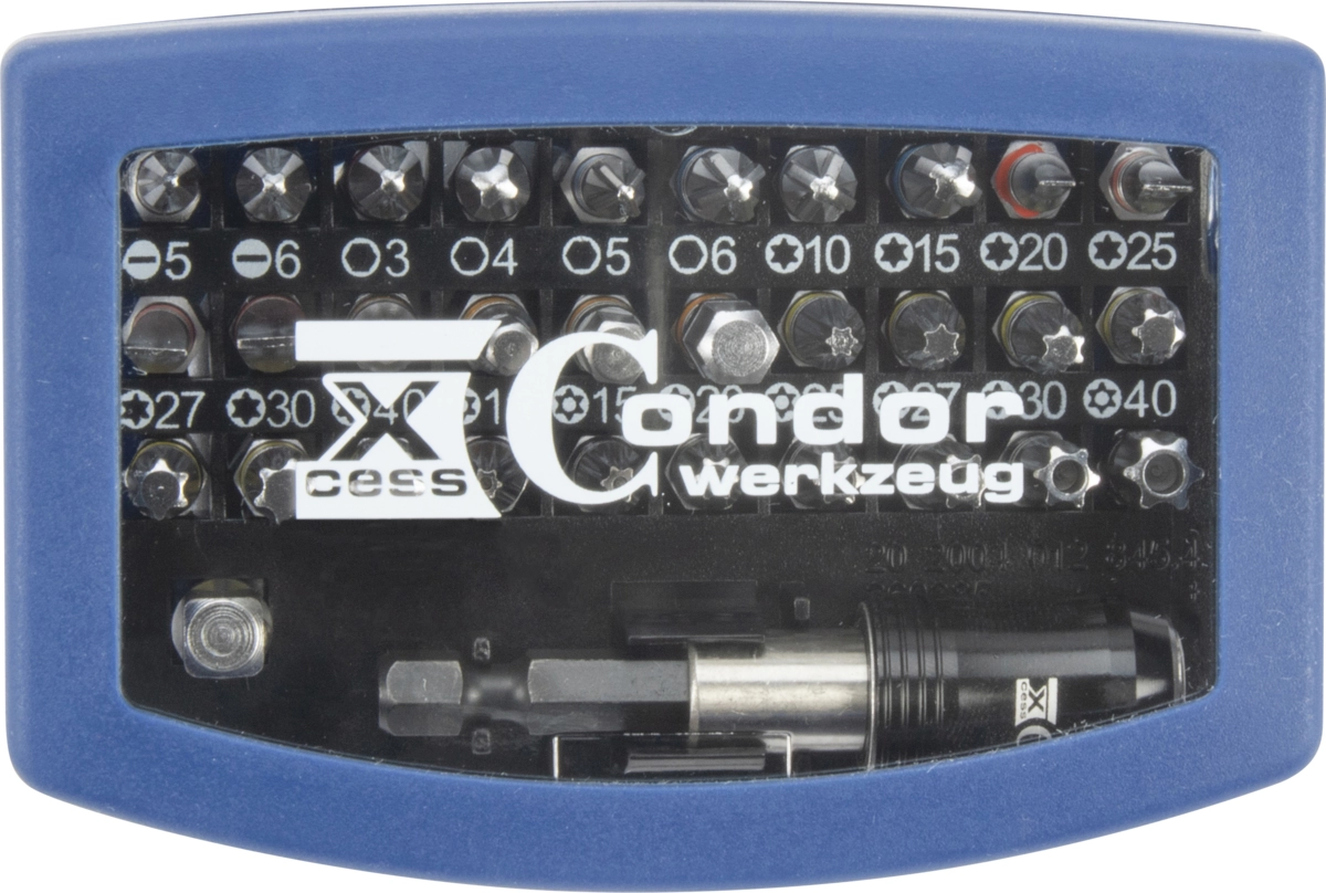 Bit-Sortiment, xcess performance, 32-tlg., Farbcodierung, 1/4", 25 mm