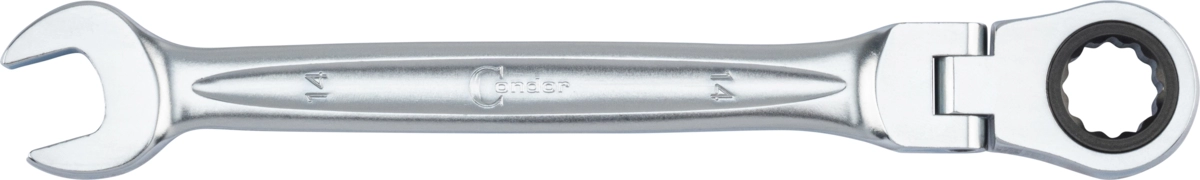 Ratschen-Ring / Gabelschlüssel, xcess performance, mit Gelenk, 14 mm