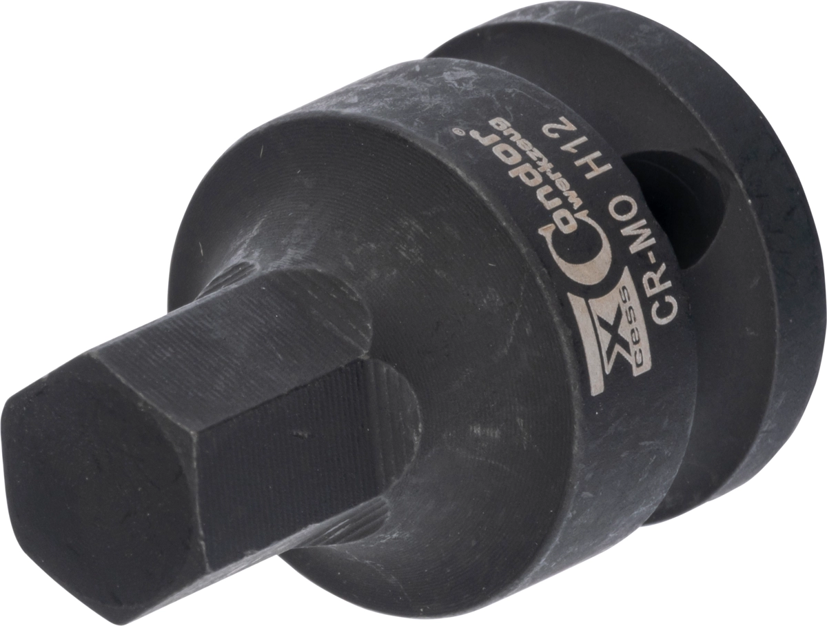 Kraft-Bit-Stecknuss, 1/2", Innensechskant 12x40 mm