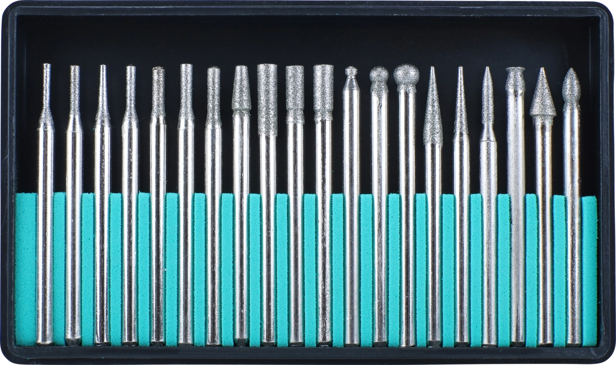 Diamant Schleif- und Fräsersortiment, 20-tlg.