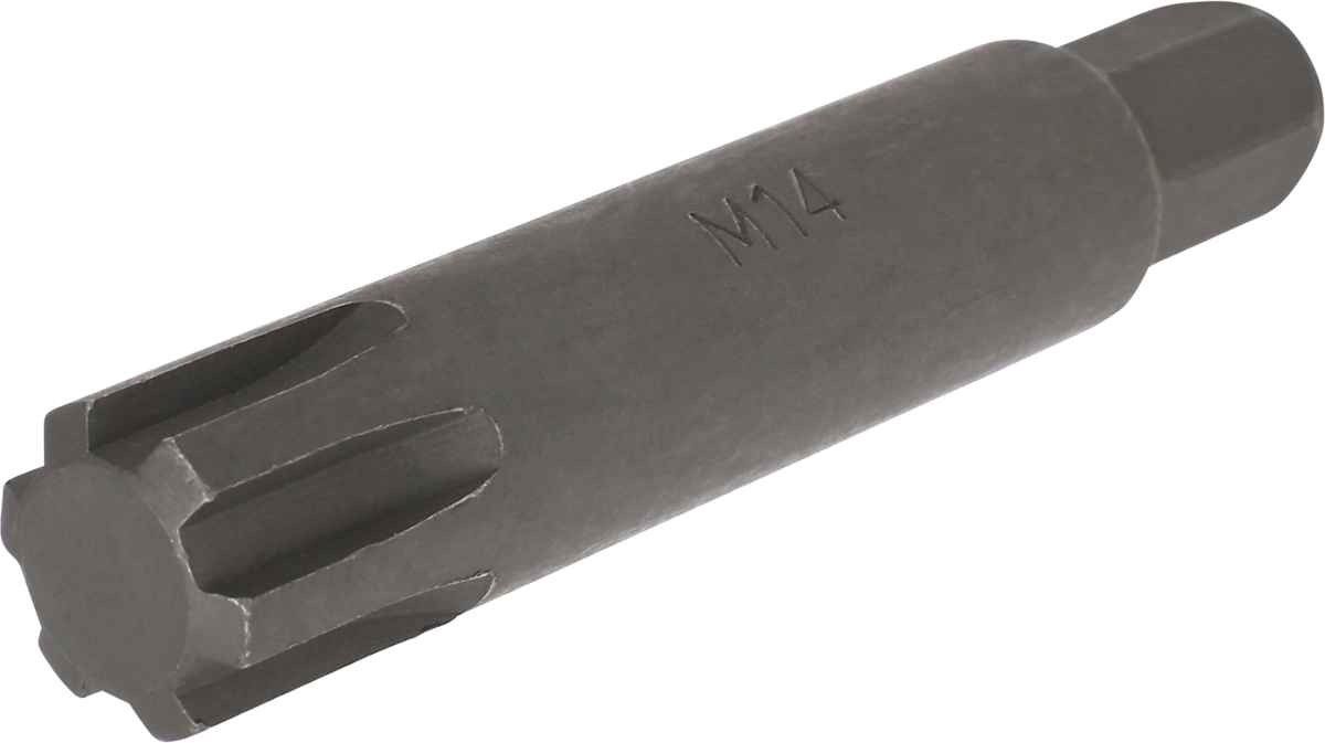 Bit, 10 mm 6-kant, Keilnut M14x75 mm