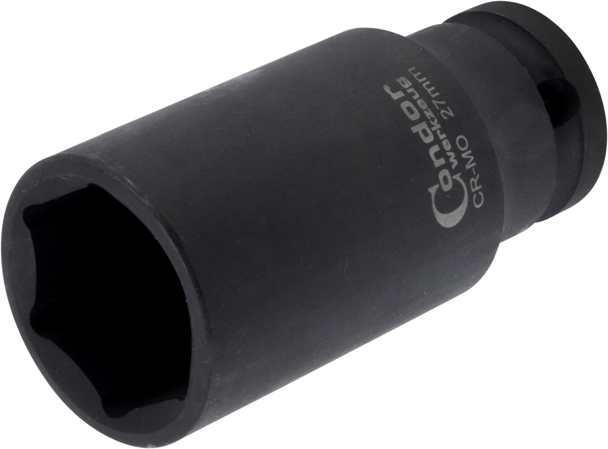 Kraft-Stecknuss, 1/2", 6-kant 27 mm, tief
