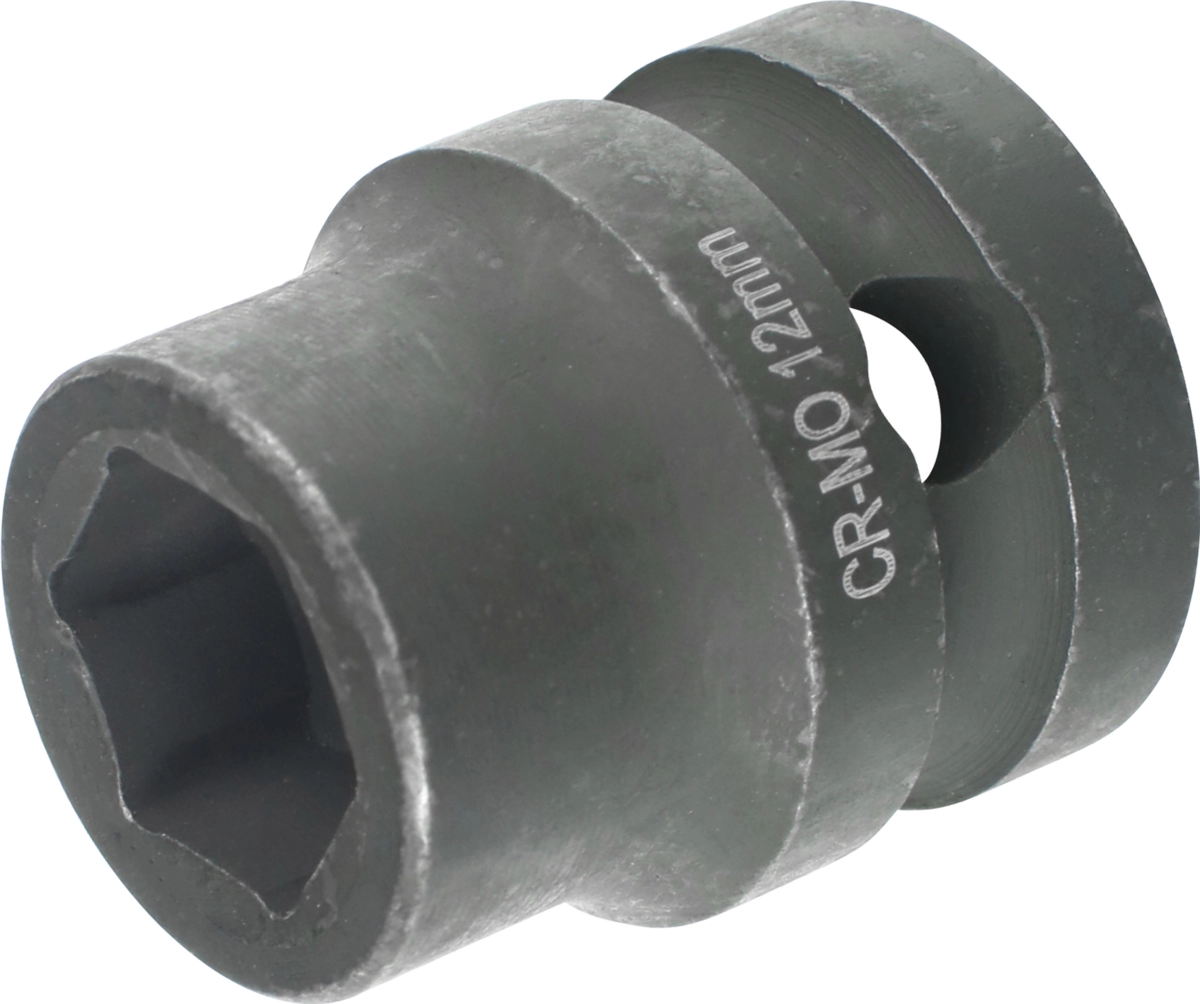 Kraft-Stecknuss, 1/2", extra kurz, 6-kant 12 mm