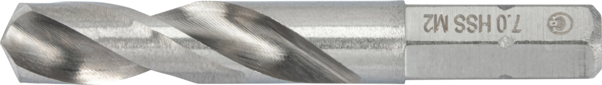Spiralbohrer-Bit, 1/4" 6-kant, HSS-G M2, ø 7.0