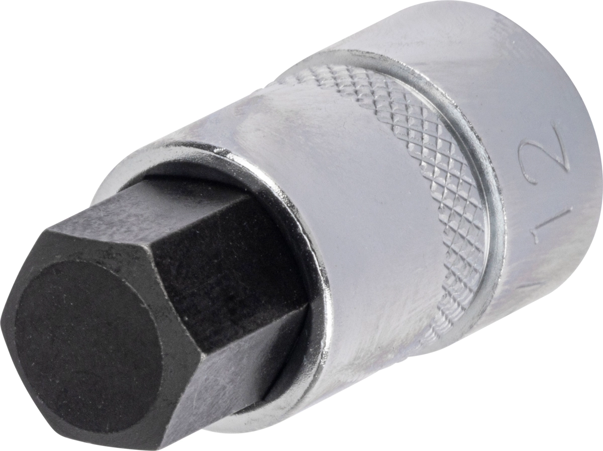 Bit-Stecknuss, 3/8", extra kurz, Innensechskant 12x32 mm