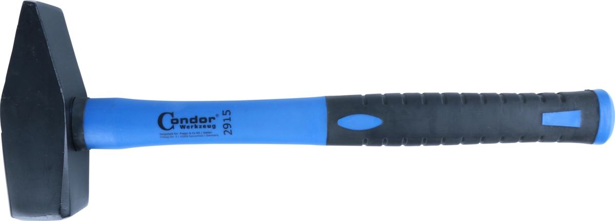 Schlosserhammer, mit Fiberglasstil, 1500 g